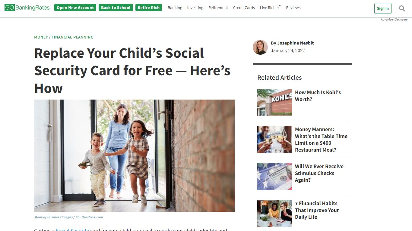 Replace Your Child’s Social Security Card for Free - GOBankingRates